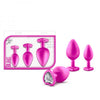 Bling Plug Training Kit Pink With White Gem Blush Novelties