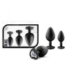 Bling Plugs Training Kit Black with White Gems Blush Novelties