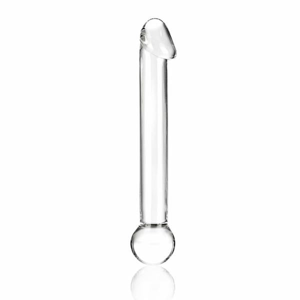 Glas - 7" Realistic Head Glass Dildo - Clear