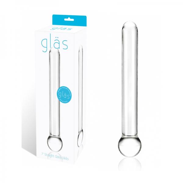 Glas - 7" Straight Glass Dildo - Clear