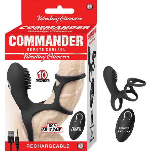 Commander Remote Control Vibrating Climaxer Black Nasstoys