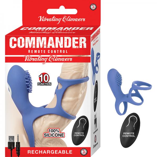 Commander Remote Control Vibrating Climaxer Blue Nasstoys