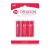 Dragon Alkaline Batteries 4 Pack AA Eros in Color