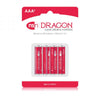 Dragon Alkaline Batteries Size AAA 4 Pack Eros in Color