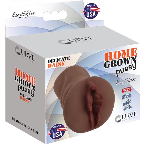 Home Grown Pussy Delicate Daisy Chocolate Brown Stroker Curve Novelties