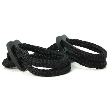 Shibari - Silky Soft Double Rope Wrist Cuffs - Black