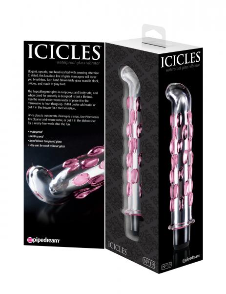 Icicles No 19 Waterproof Glass Vibrator Icicles No 19 Waterproof Glass Vibrator Pipedream Products 54.99 Eros in Color