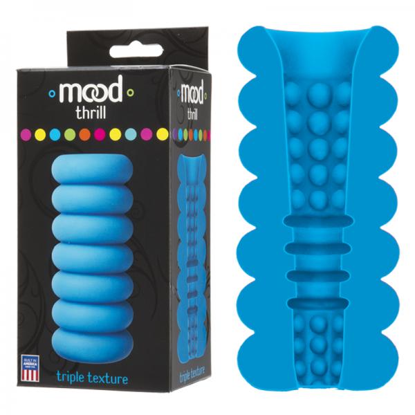 Mood Thrill Triple Texture Blue Stroker Doc Johnson