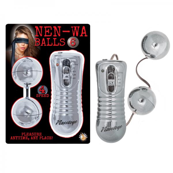 Nen Wa Balls Waterproof Vibrating Balls - Silver Nasstoys