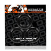 Oxballs Willy Rings 3-pack Cockrings O/s Black Blue Ox Designs, Oxballs