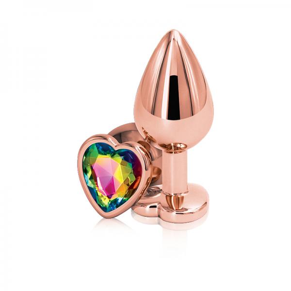 Rear Assets Rose Gold Heart Medium Rainbow NS Novelties