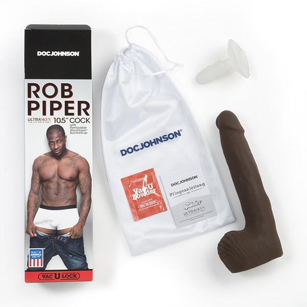 Rob Piper Ultraskyn 10.5 inches Cock Brown Dildo Doc Johnson